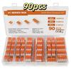 90 PCS Push-in Compact Splicing Connector Kit Electrical Lever Wire Connectors  Flexible Wires