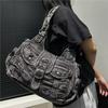 Ladies Vintage Maillard Denim Tote Bag Large Capacity Babes Tote Bag