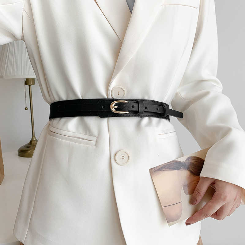 Waist Belt Women's Wide Black New Model Waist Cincher Decorative Dress Coat Accessory Belt Versatile Autumn and