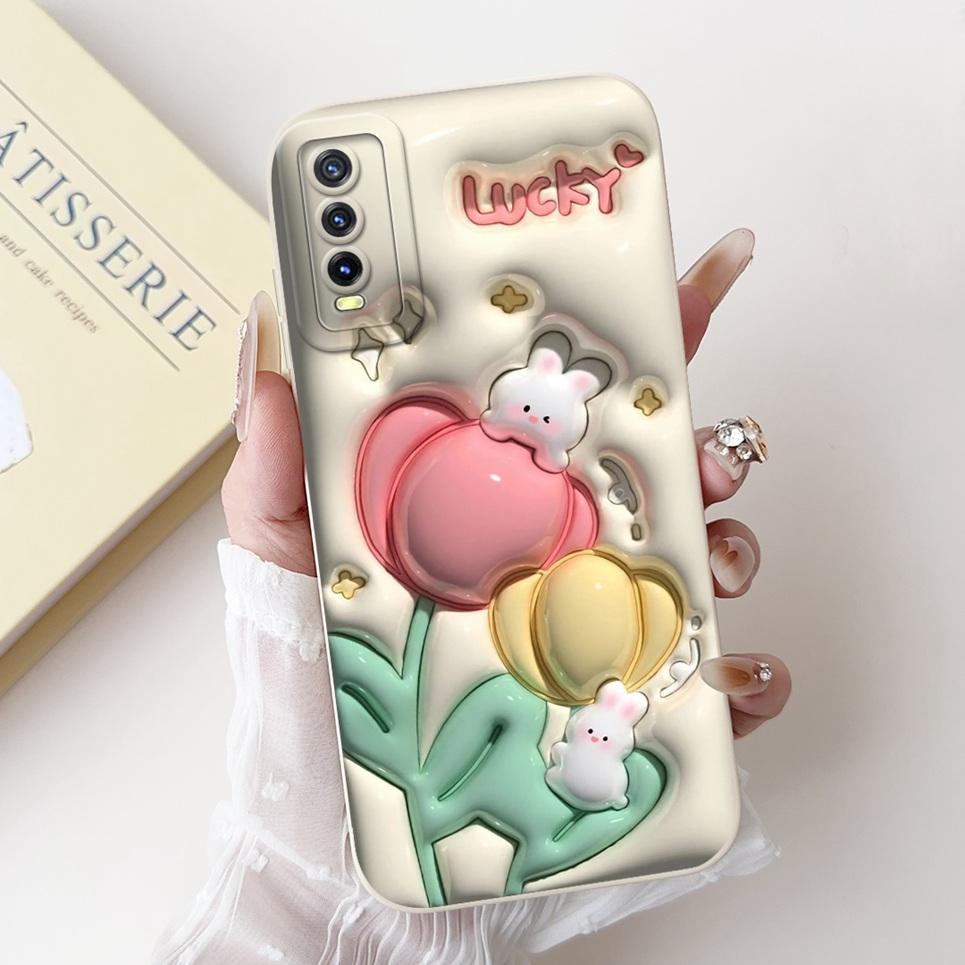 Per Vivo V2027 V2028 V2029 Cover Posteriore Vivo Y11S Y12s Y12a Y20 Y20s Y20i Custodia Girly Fashion Funda Bumper Morbido in Silicone Liquido