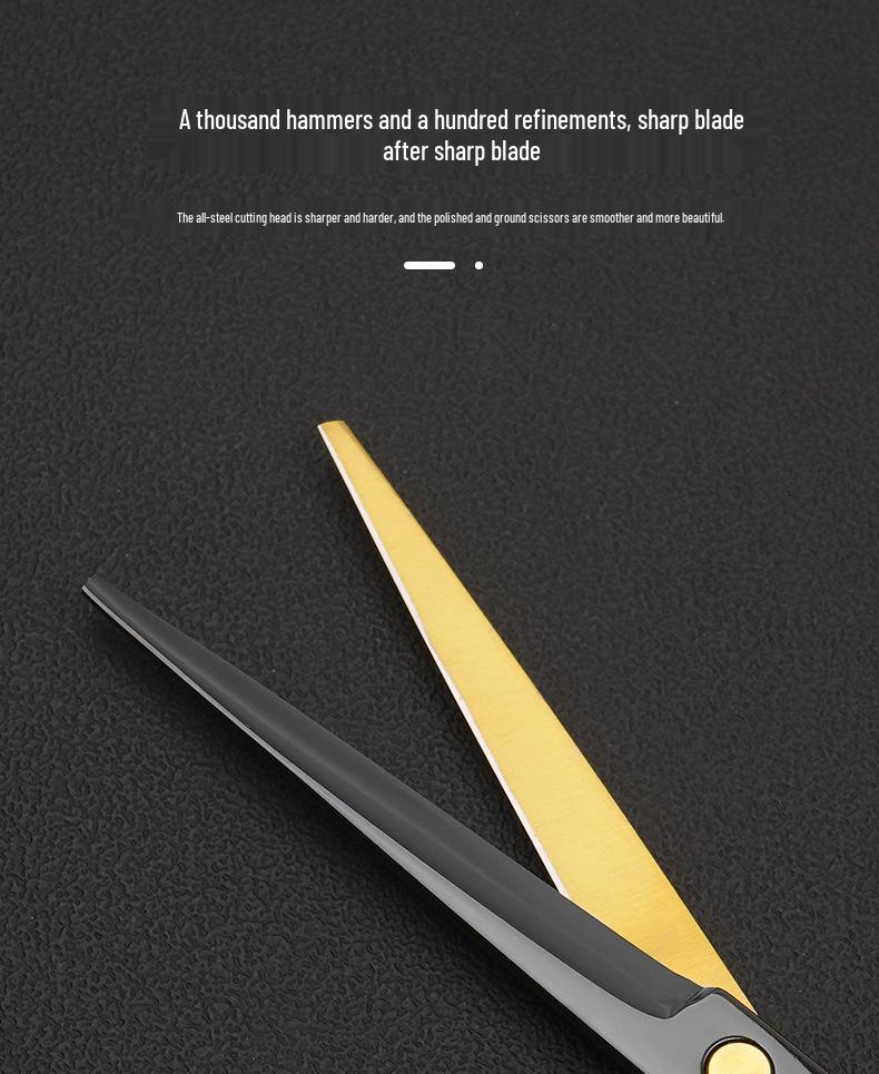All-Steel Pet Grooming Scissors Set - Includes Curved Dog Hair Cutting Scissors