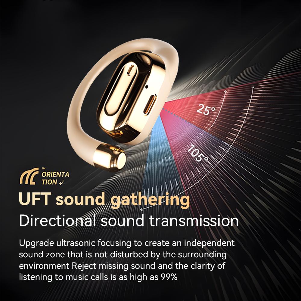 Xiaomi Headphones Plated Digital Stereo Movement Ear-deaf Bone Conduction Wireless Hanging Ear Game Long Battery Life With Mic Earphone