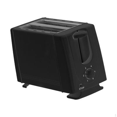 Electric Toaster EU Adapter Compact Sandwich Maker for Snacks Cooking Baking Black