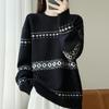 Women Sweater 100% Wool TIDENOVEL O-neck Knit Pullover Thick Winter Jumpers Female Knit Tops