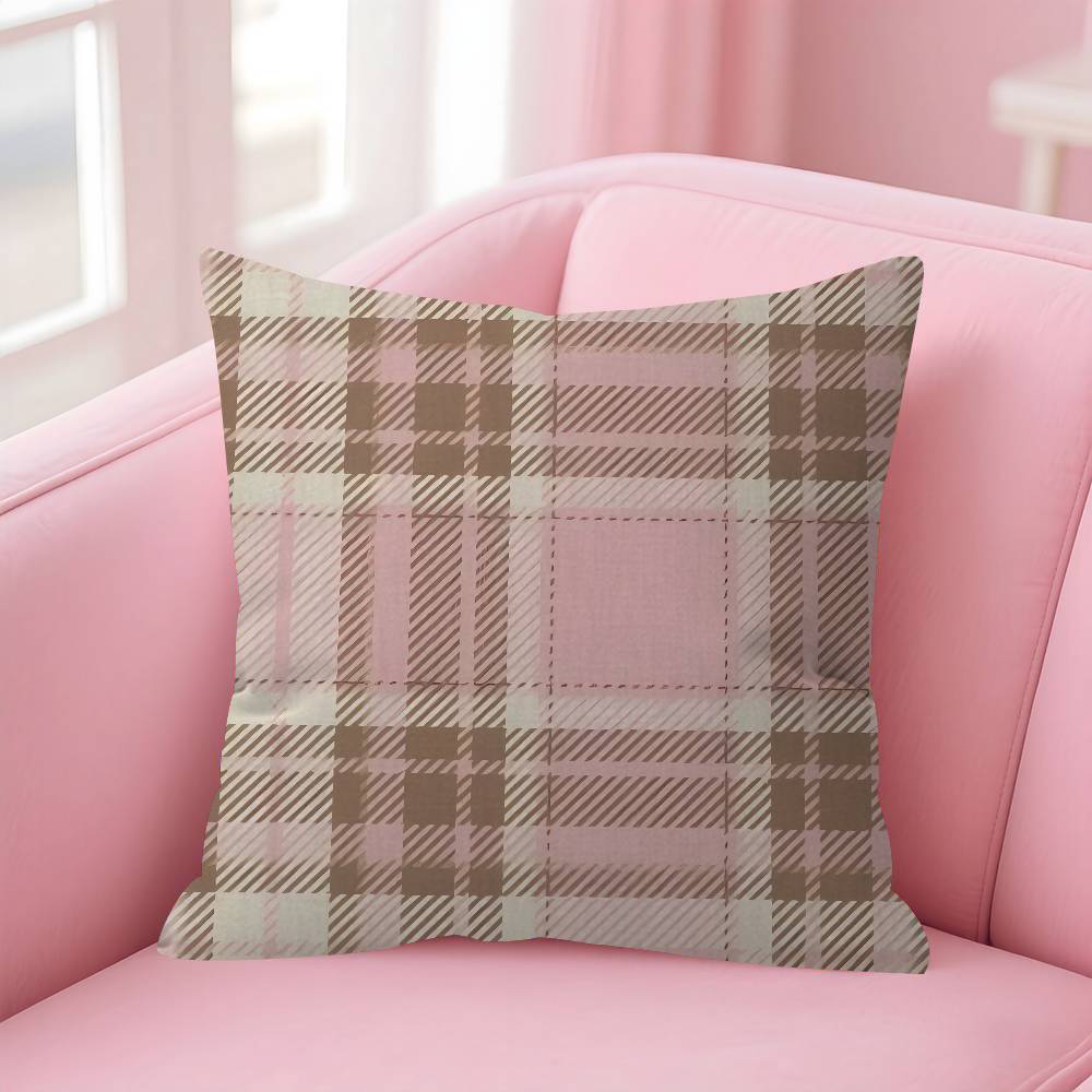 ART Pink Stripes Ins  Pillow Anime Pillow Sofa Bed Head Pillow Cover Cushion Cover Fashion
