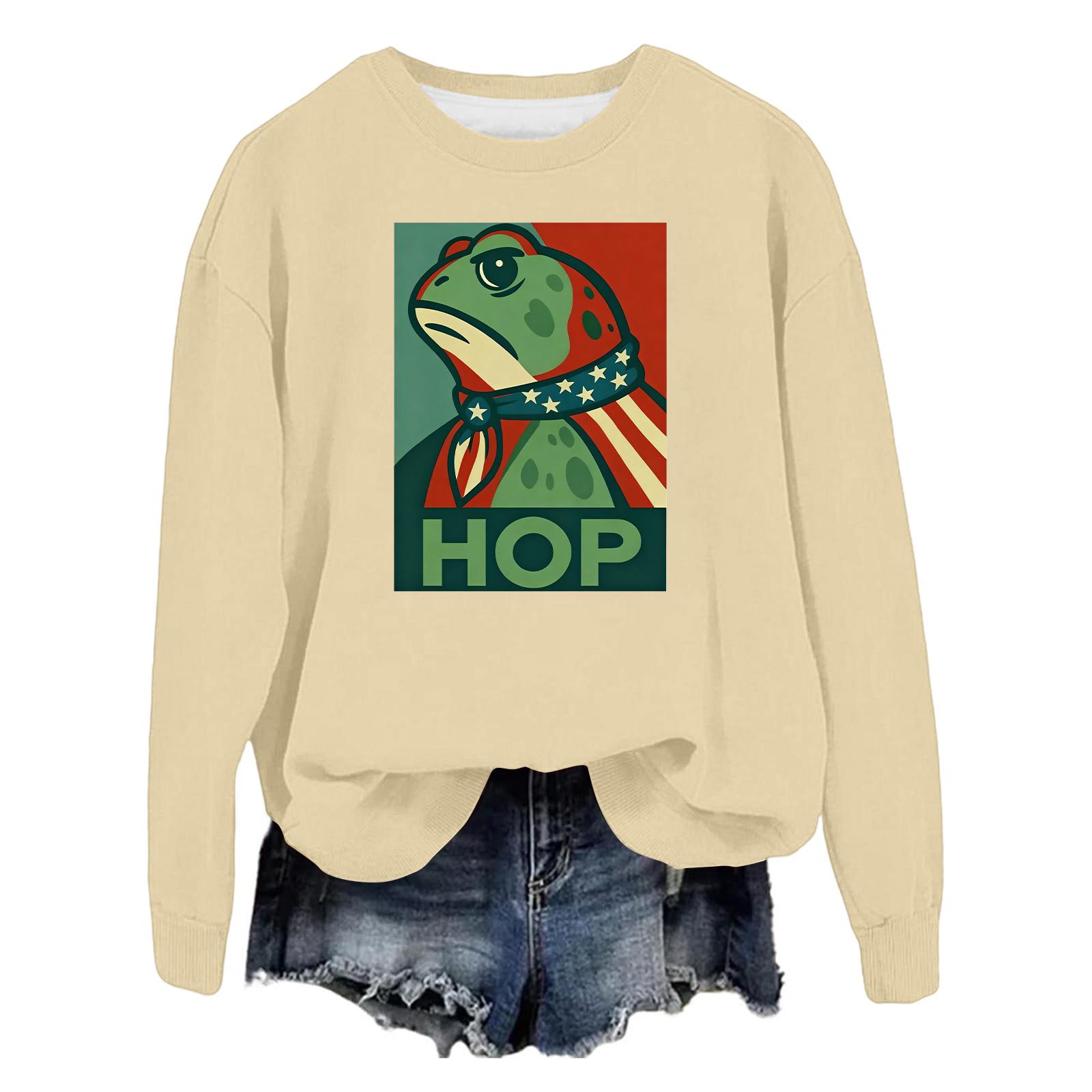 

Женская модная повседневная толстовка с длинным рукавом, свободного кроя, с принтом M бежевый