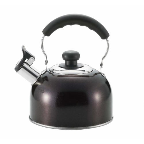 Bestco Whistling Kettle, 2.4L, Stainless Steel, Induction Compatible, Black, NQ-0027, Delicious