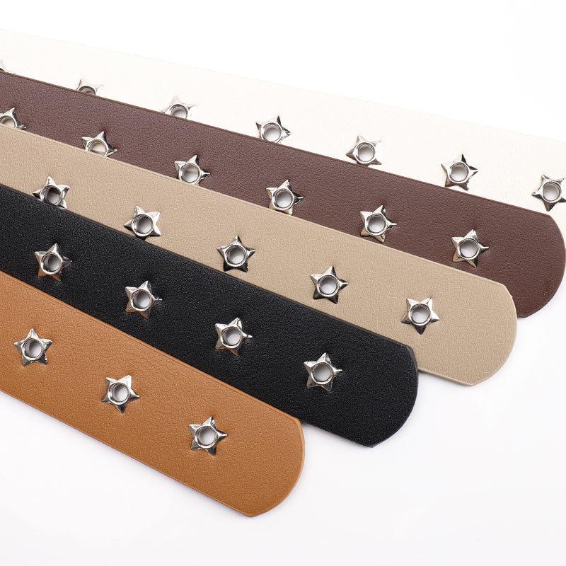 Five-pointed Star Buckle Women's Belt Versatile Jeans Belt Retro Star Cornel Eye Hole Women's Belt
