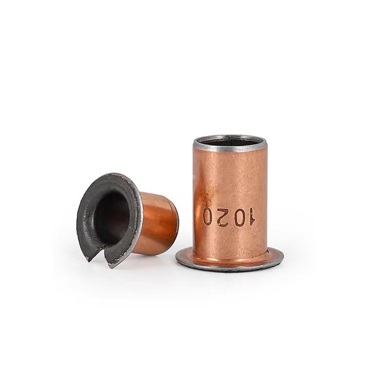 Oil Free Self Lubricating Composite Copper Sleeve SF-1F Flanged Liner Stepped Bearing