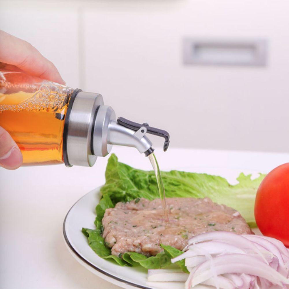 2PCS 160ML Glass Oil Bottle with Anti-drip Spout Kitchen Soy Sauce Bottle Vinegar Bottle Restaurant