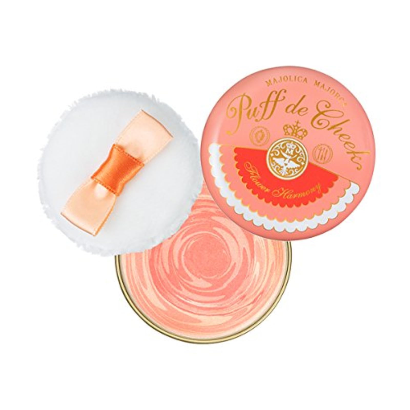 

MAJOLICA MAJORCA Puff de Cheek RD303 Mandarin Mix Cheek Natural Bright Shiseido (Flower Harmony) 5.8g Fragrance-Free Puff, Blending, Finish,