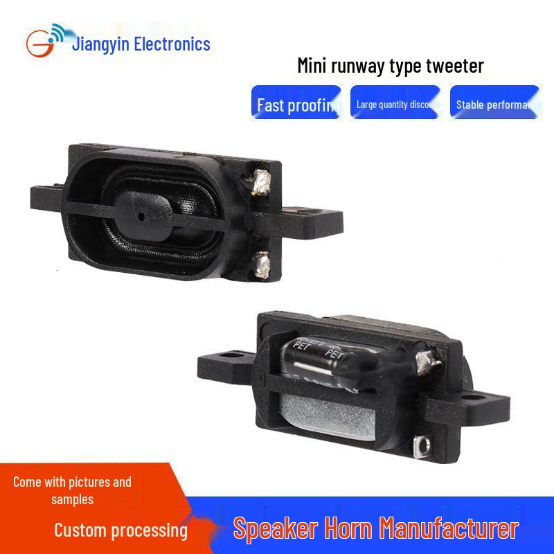 Mini Track High-Frequency Magnet Speaker with Double Ear Silk Diaphragm, 6 Ohm, 10 Watt, for Tweeter Crossover.