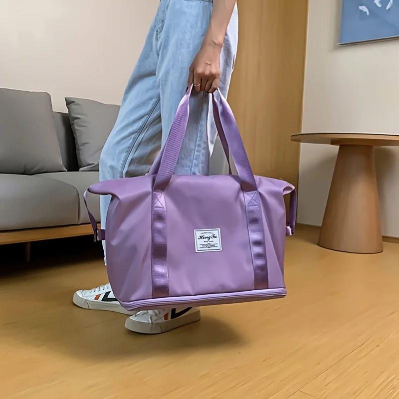 Large Capacity Folding Travel Bag Luggage Gym Handbag Shoulder Bag for Women Men Storage Short Distance Portable Travel Tote Bag