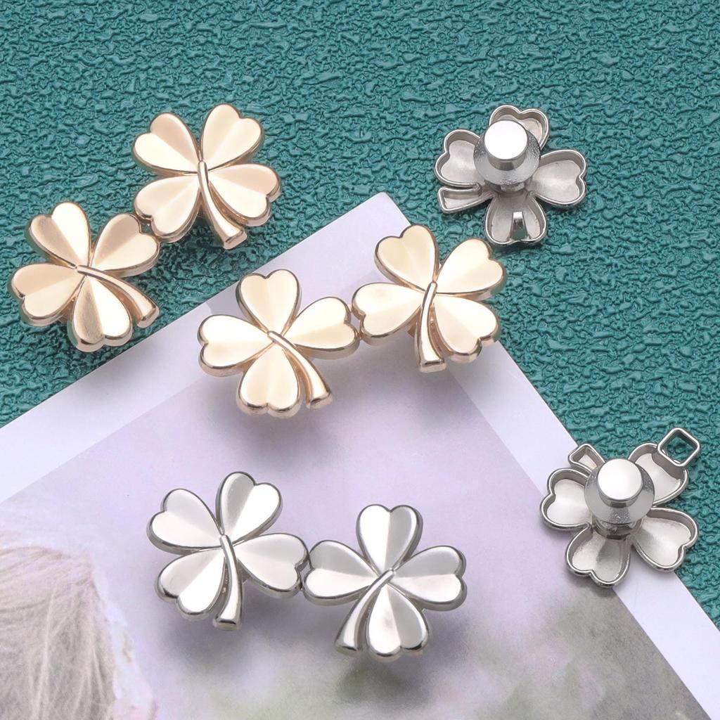 Four-Leaf Clover Detachable Waist Buckle for Jeans Adjustment