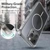Luxury Fine For Magsafe Magnetic Wireless Charge Case for iPhone 16 15 14 Pro Max 13 12 Mini 11 16e Plus Transparent Back Cover