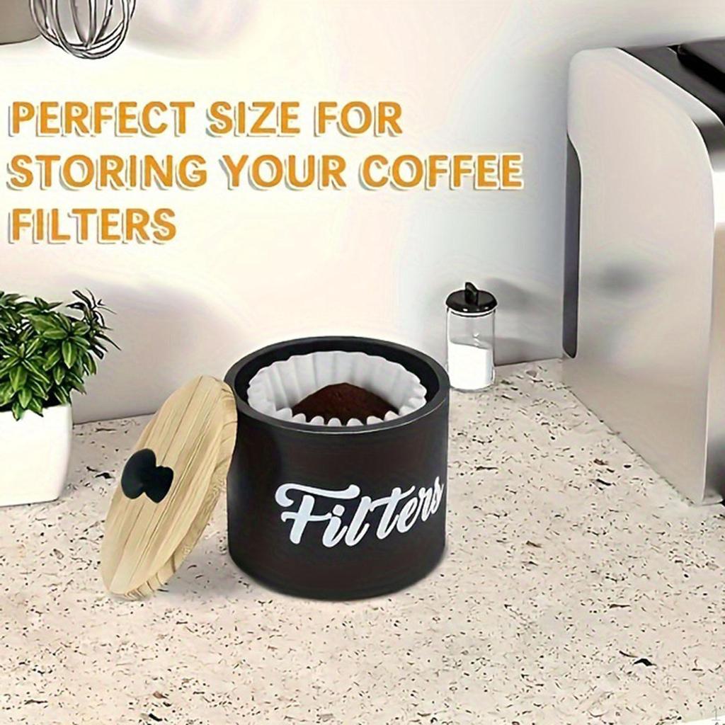 Coffee Filter Holder Kitchen Canister with Sealed Lid for Tea And Storage