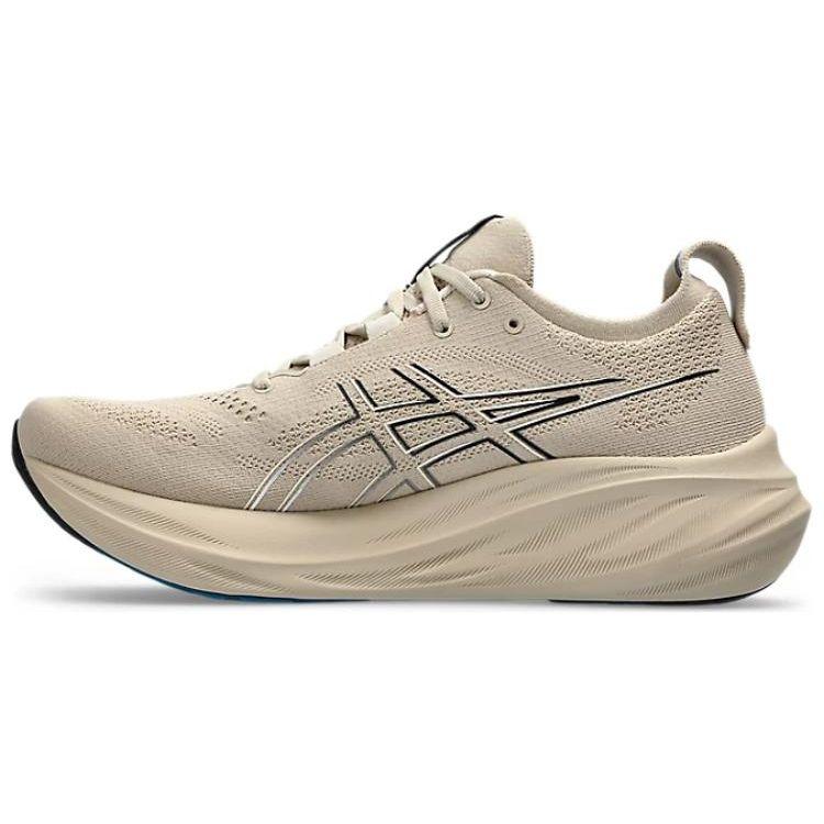 Asics Gel Nimbus 26 Feather Grigio Nero Uomo Scarpe da ginnastica Tan 1011B794-021