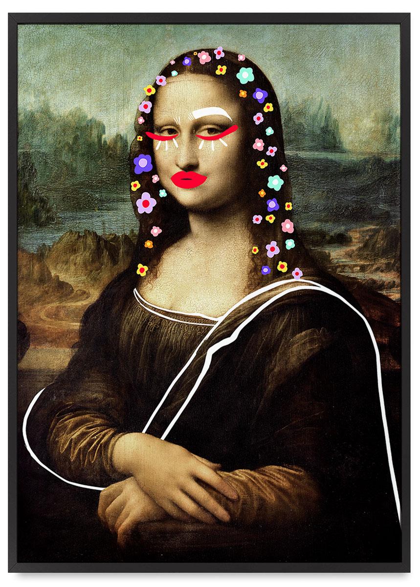

Постер в рамі Мона Ліза у квітах 21x30 cm