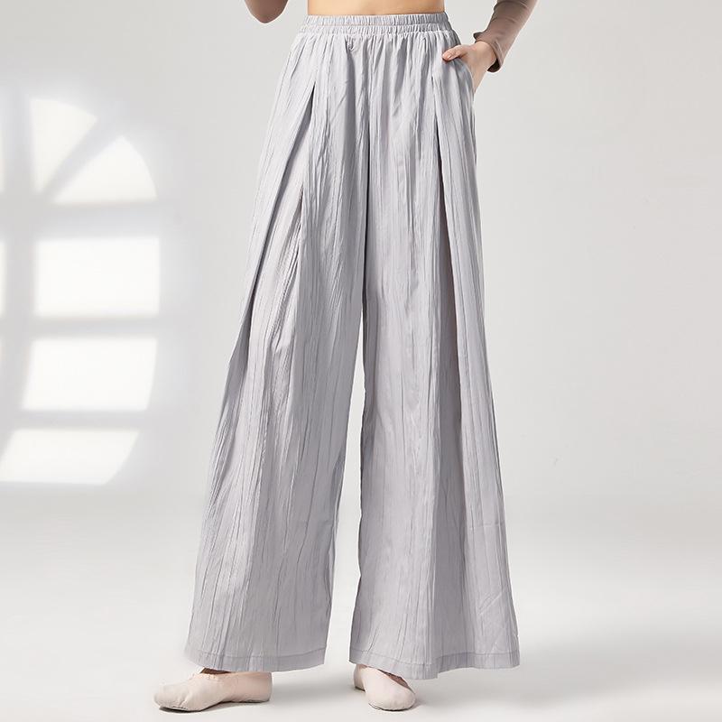 7 Colors Spring Women's Casual Wide-leg Pants, Chinese Classical Dance Clothes, Body Women's Dance Pants, Pleated Design