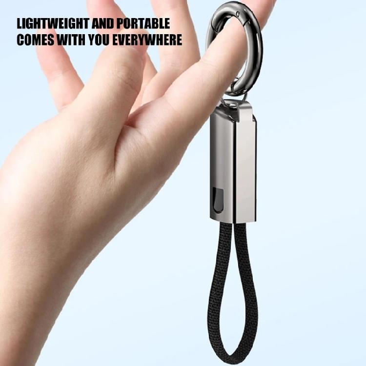 Phone Lanyard Data Cable Quick Charging PD65W USB C To Type C Short Cable 16CM with Keychain Hook Efficient Power Supply