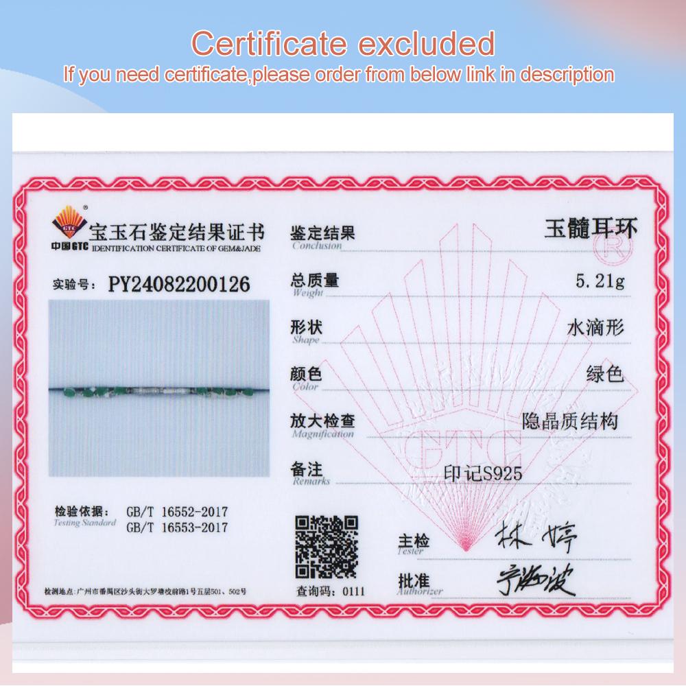 Elegant Fashion May Birthstone Natural Green Agate Sterling Silver Earrings Women's and Girls' Birthday Fine Jewelry