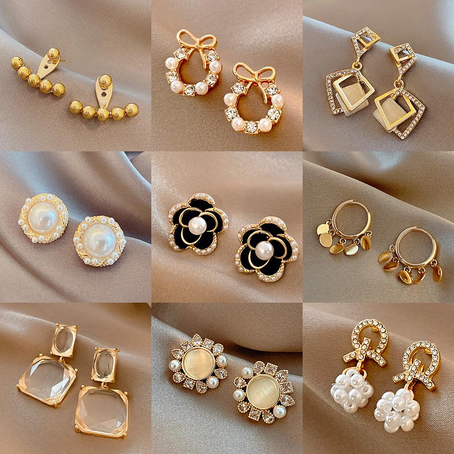S925 Silver Needle French Pearl Earrings - Korean Retro & Celebrity Style