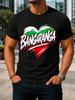 Bulgarien Pride Bangaranga Schriftzug Über Herz Flagge Pinselstriche Rot Grün Graffiti Stil Unisex Unisex Alle T-Shirts