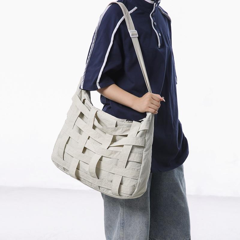 Men's Crossbody Bag Hollow Messenger Bag Women's Large Capacity Shoulder Bag