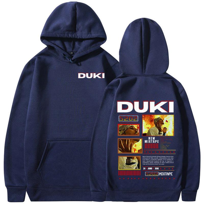 Rapper Duki 5202 MIXTAPE Album 2025 Merch Hoodie Men Women Clothing Hip Hop Sweatshirt Autumn Winter Fleece Long Sleeve Pullover