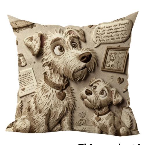 1/4Pcs Cute Dog Patterned Pillowcases For Cozy Home Sofa Bed Cushion Cover Home Bedroom Decoration, 2D Flat Printing