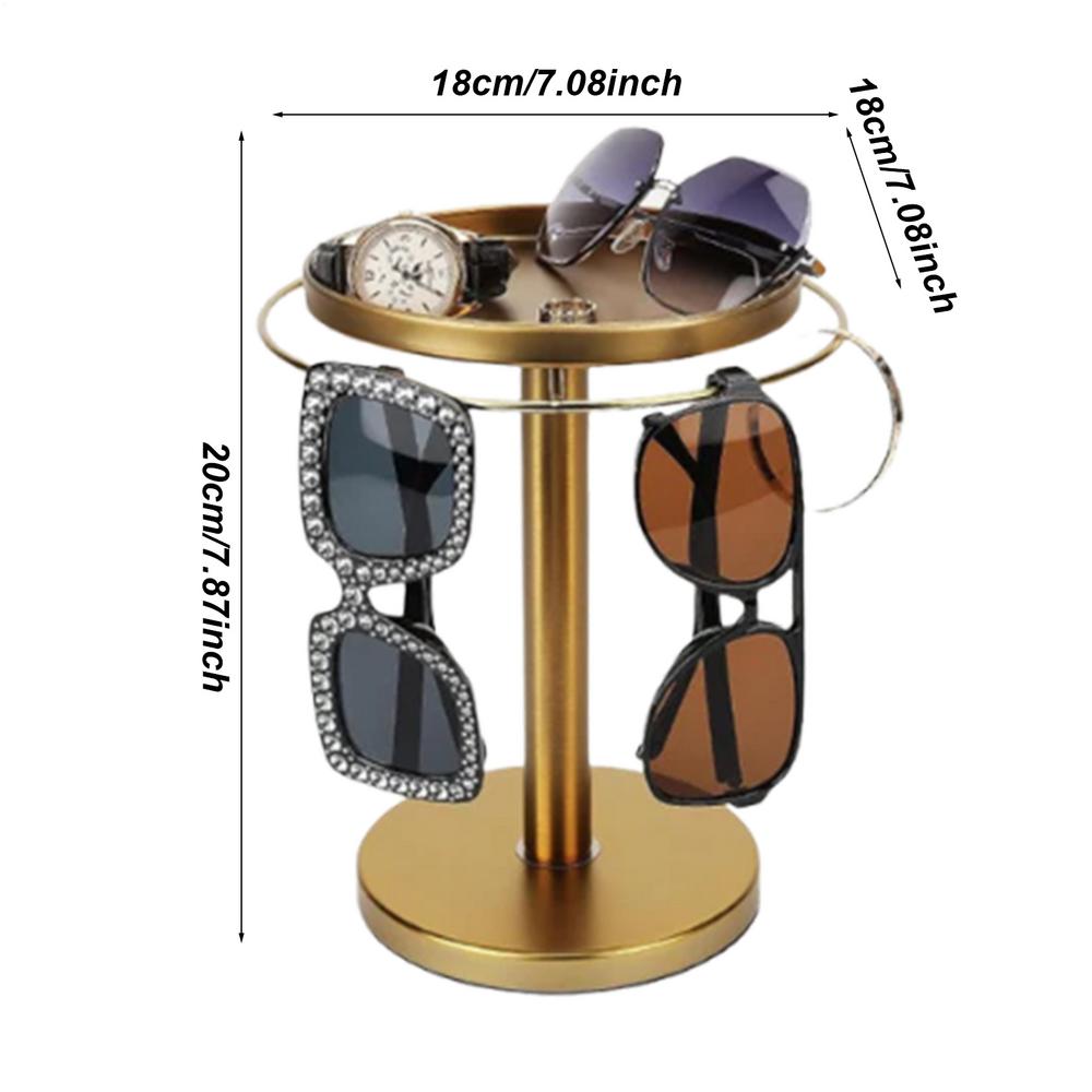 Sunglasses Holder Organizer 360Rotatable Stainless Steel Eyeglasses Display Stand Eyewear Storage Rack Multiple Eyewear Storage