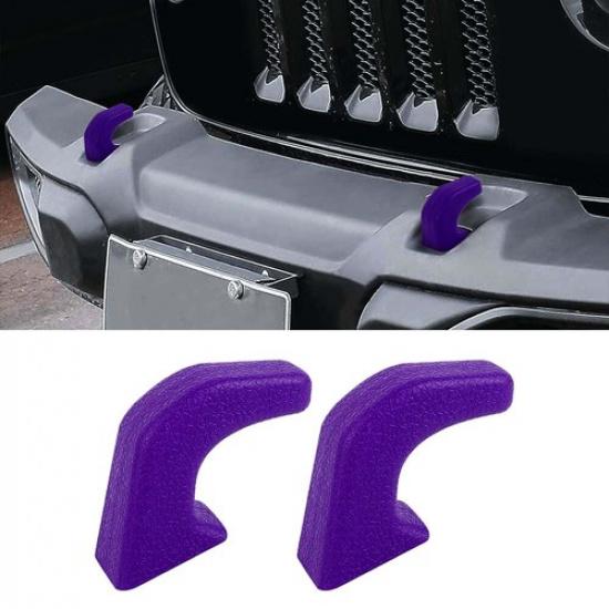 2x Front Bumper Tow Hook Cover Trim For Jeep Wrangler JK JL JT Accessorie Purple