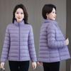 Mom's Winter New Women's Large-size Thin Padded Jacket Versatile Padded Jacket Simple Warm Stand-up Collar Padded Jacket Trendy