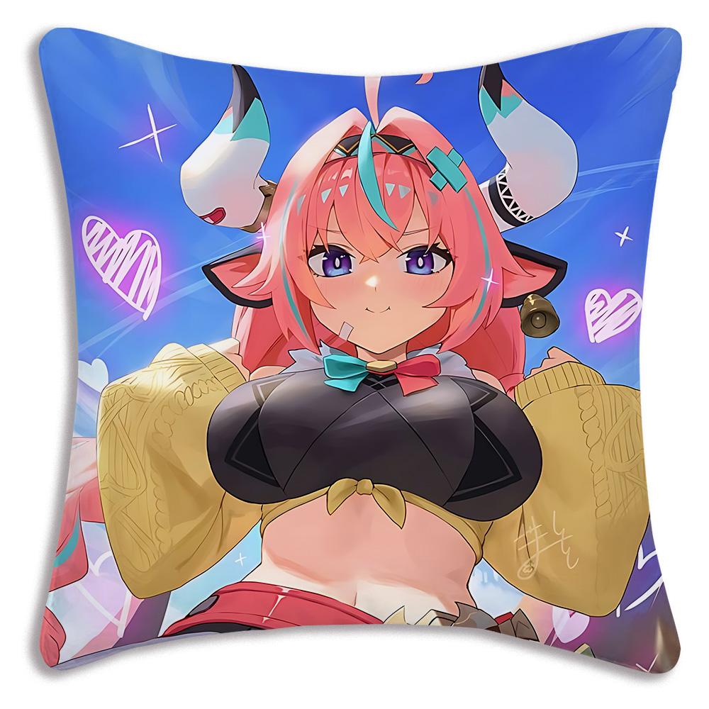 Hot Anime Genshin For V-Varesa Pillow Covers Cartoon Sofa Decorative Home Double-sided Printing Short Plush Cute Cushion Cover