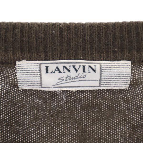 Lanvin Long Sleeve Cashmere Sweater Brown Knit Men's Used