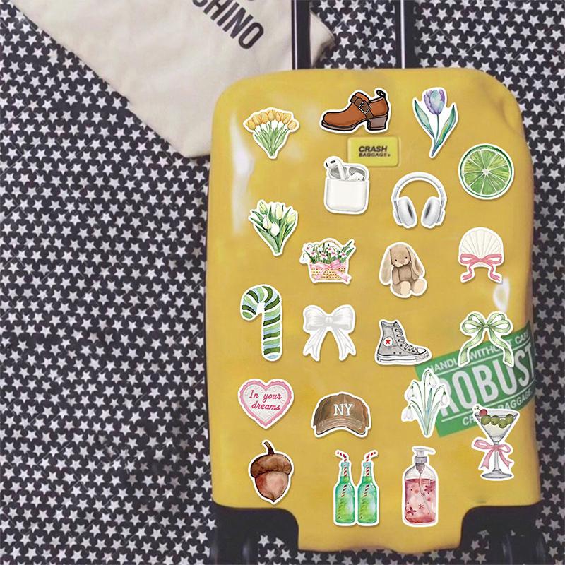 50PCS Clean Girl Stickers DIY Decoration Notebook Water Cup Skateboarding Mobile Phone Case Kawaii Vinyl Waterproof Decals Toys