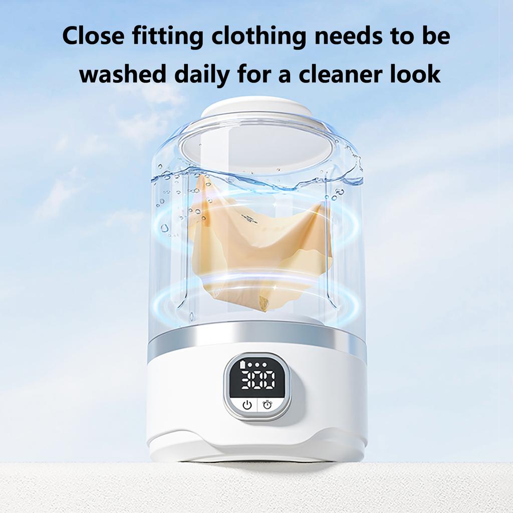 4000mAh Portable Automatic mini Washing Machine For Business Travel Home Outdoor Camping Laundry of Underwear Socks