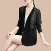 Elegant Women Long Knit Cardigan Open Front Loose Fit Casual Wear Spring Summer Fashion V Neck Solid Color with Pockets