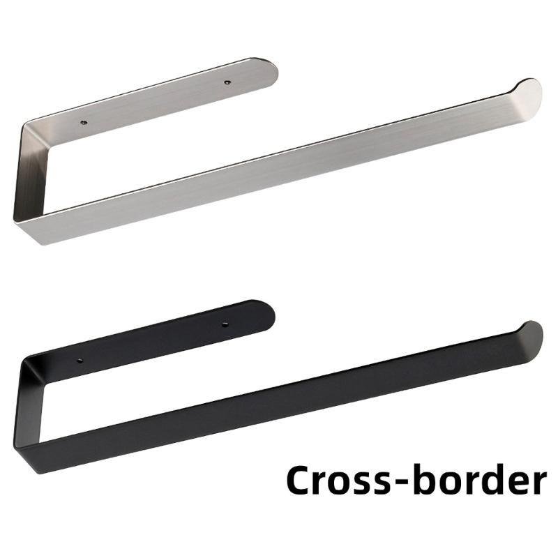 Under Cabinet Toilet Roll Storage Rack Stainless Steel Paper Towel Holder Rustproof Towel Hanger Storage Shelf