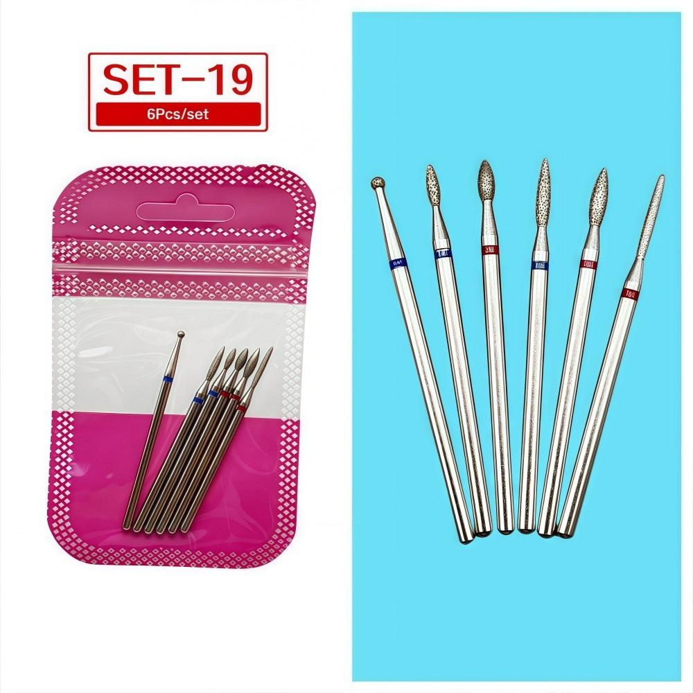 

7-Piece Set Ceramic Steel Nail Drill Bit Set Diamond Nail Removal Bit Kit Nail Tools Set-19