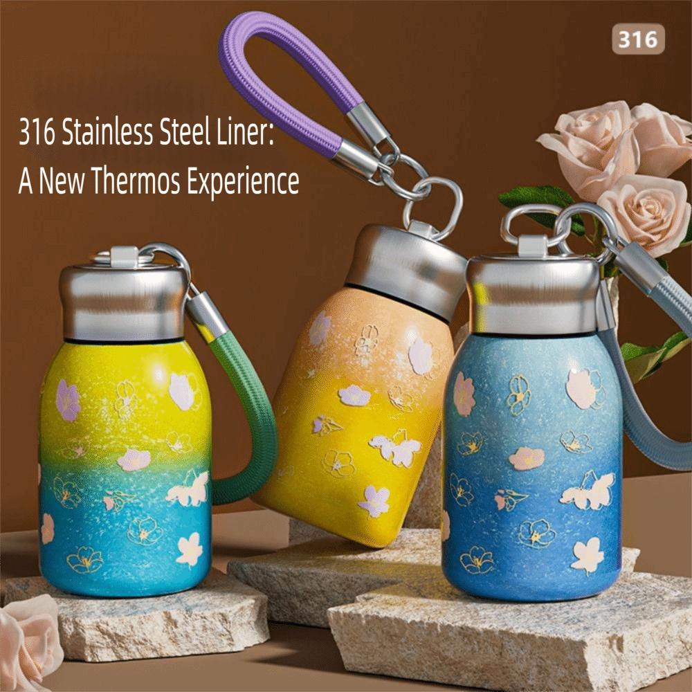 Leak Proof Insulated Cup 316 Stainless Steel Water Bottle Fashion Mini Thermal Cup  Sports