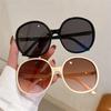 Luxury Brand Designer Round Sunglasses Women For Men  Vintage Fashion Sun Glasses Trendy Punk Oversized Big Frame Shades