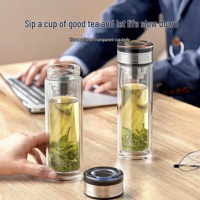 Fuguang FU+Tai Double-Layer Insulated Glass Cup