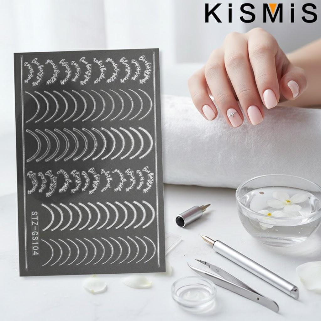 

Striping Tape Nail Design Moon Stripe Lines 3D Geometry Nail Art Stickers for Gel Polish Decals Manicure Supplies