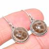 Natural Fossil Coral Gemstone 925 Solid Sterling Silver Gift Earring 1.25" O5E79
