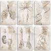 Placca Metallica Artigianale Clinica Dentista Cartello in Latta Anatomia Piatto Decorativo Medico Ospedale Chirurgia Dente Organo Ossa Nervo Cervello