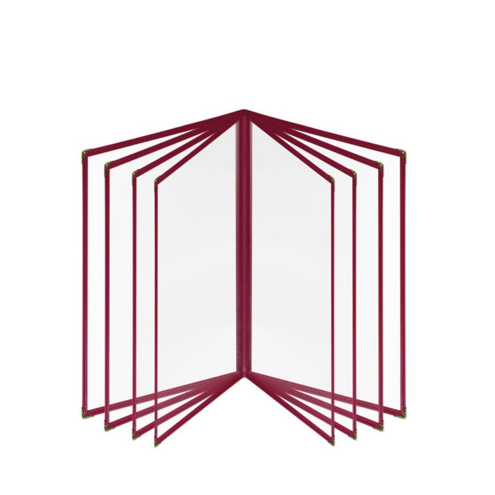 A4 A4 Menu Paper Holder Metal Corners Shell Document Folder PVC Transparent Menu Cover Hotel