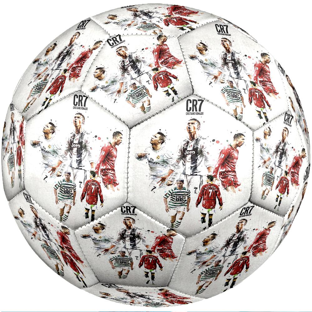 Bola de Futebol Tema Cristiano Ronaldo Tamanho 5 Bola de Futebol Toque Suave Bola de Futebol Profissional para Treino para Esportes ao Ar Livre