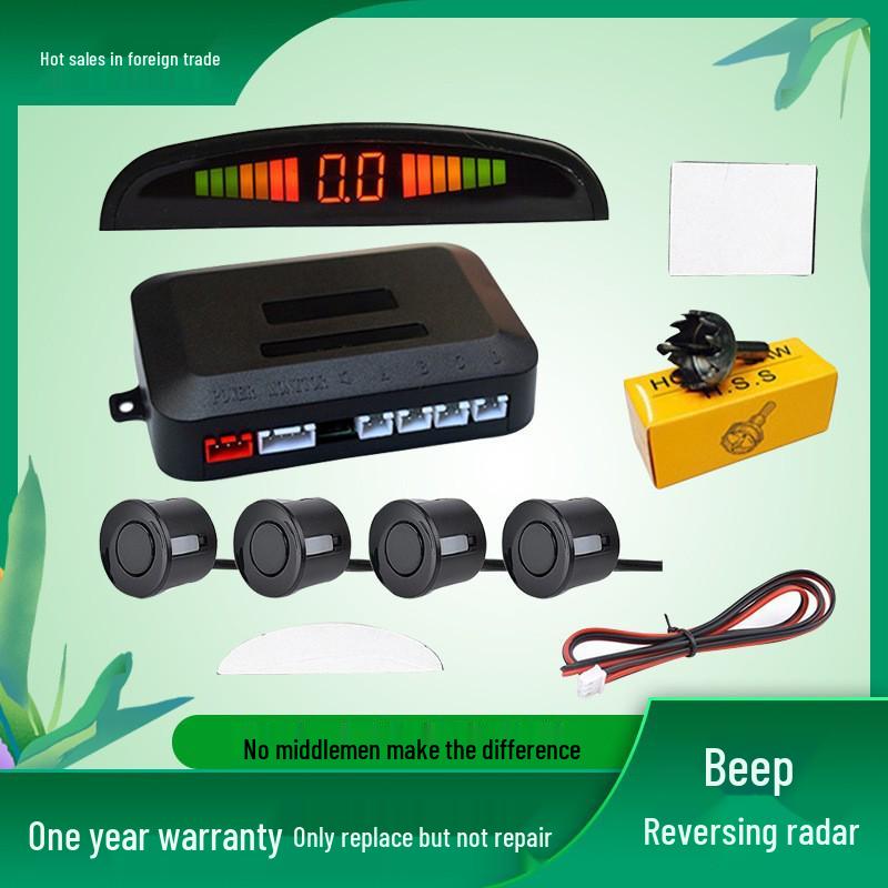 

Радар заднего хода с 4 датчиками, светодиодным дисплеем и полумесячным зуммером для автомобилей. Other Colors (Consult Before Ordering)