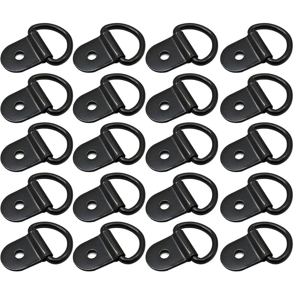 

Набор из 20 крепежных колец, крюки для багажа мотоцикла, универсальные крюки, отверстия 6,5 мм, прочная долговечная нержавеющая сталь, универсальные крюки для багажа чёрный